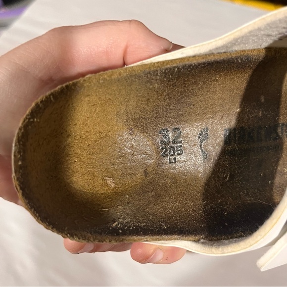 Birkenstock Kids Sandals in White and Brown Size 1 - Picture 6 of 7